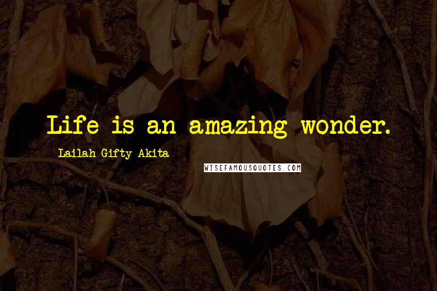 Lailah Gifty Akita Quotes: Life is an amazing wonder.