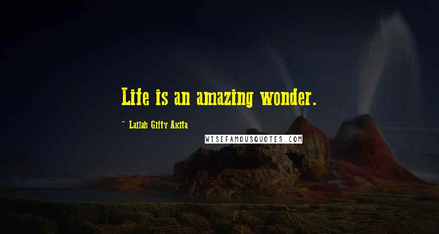 Lailah Gifty Akita Quotes: Life is an amazing wonder.