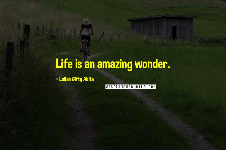 Lailah Gifty Akita Quotes: Life is an amazing wonder.