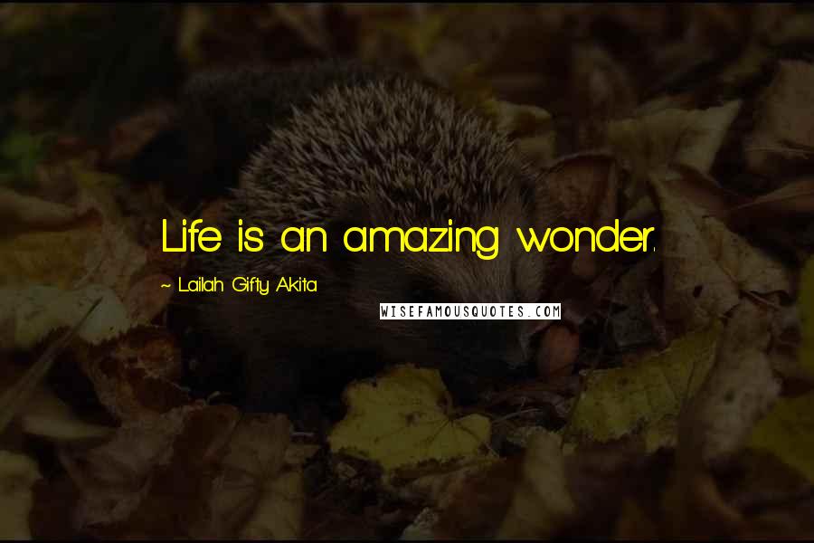 Lailah Gifty Akita Quotes: Life is an amazing wonder.