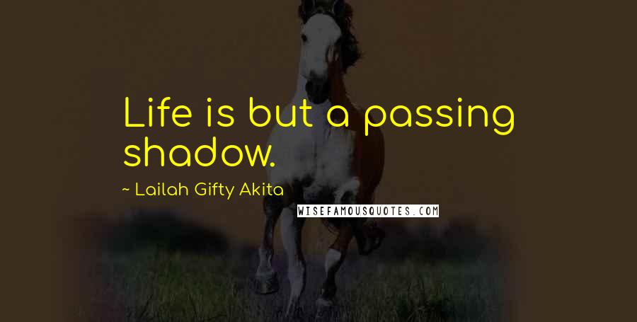 Lailah Gifty Akita Quotes: Life is but a passing shadow.