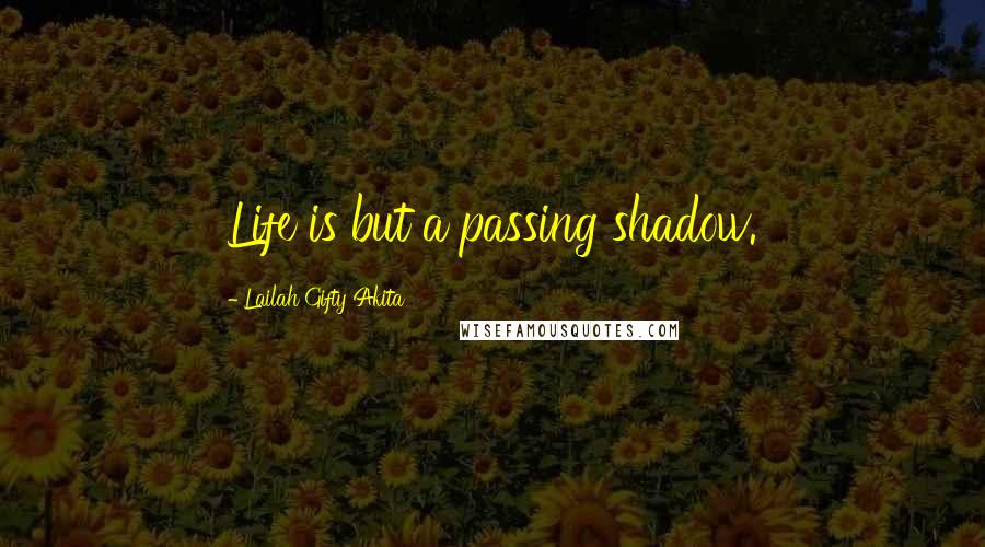 Lailah Gifty Akita Quotes: Life is but a passing shadow.