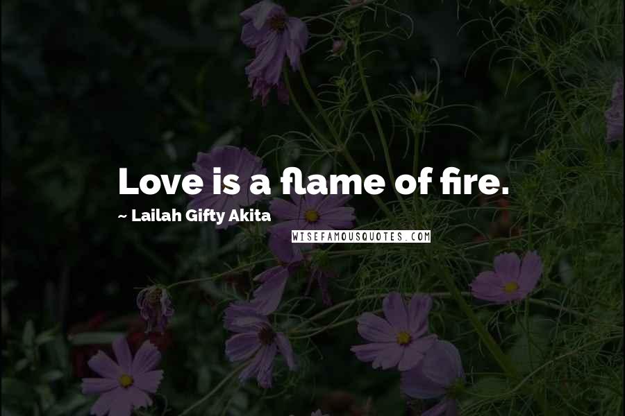 Lailah Gifty Akita Quotes: Love is a flame of fire.