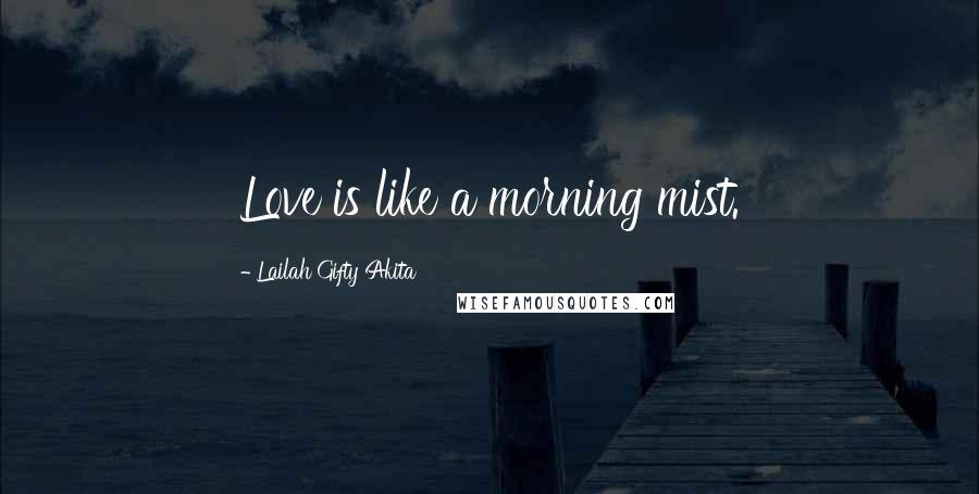 Lailah Gifty Akita Quotes: Love is like a morning mist.