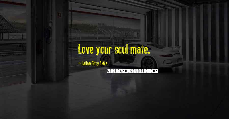 Lailah Gifty Akita Quotes: Love your soul mate.