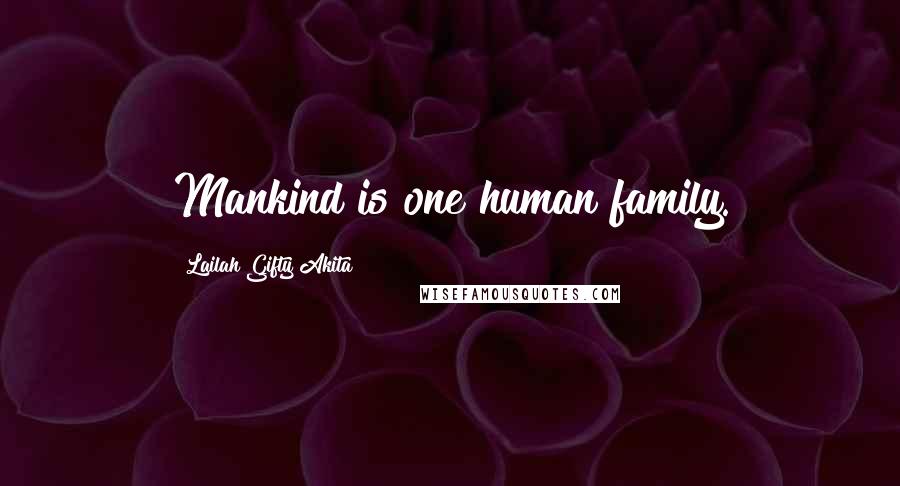 Lailah Gifty Akita Quotes: Mankind is one human family.