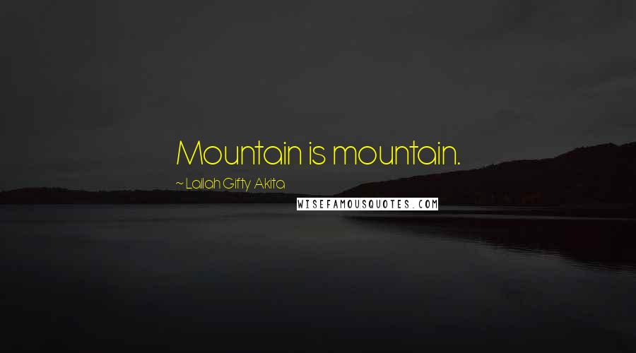 Lailah Gifty Akita Quotes: Mountain is mountain.