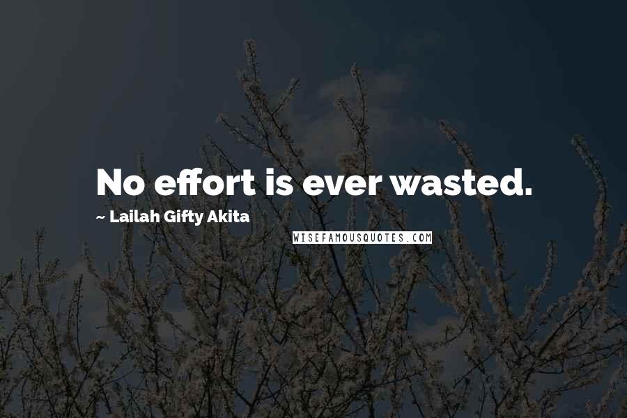 Lailah Gifty Akita Quotes: No effort is ever wasted.