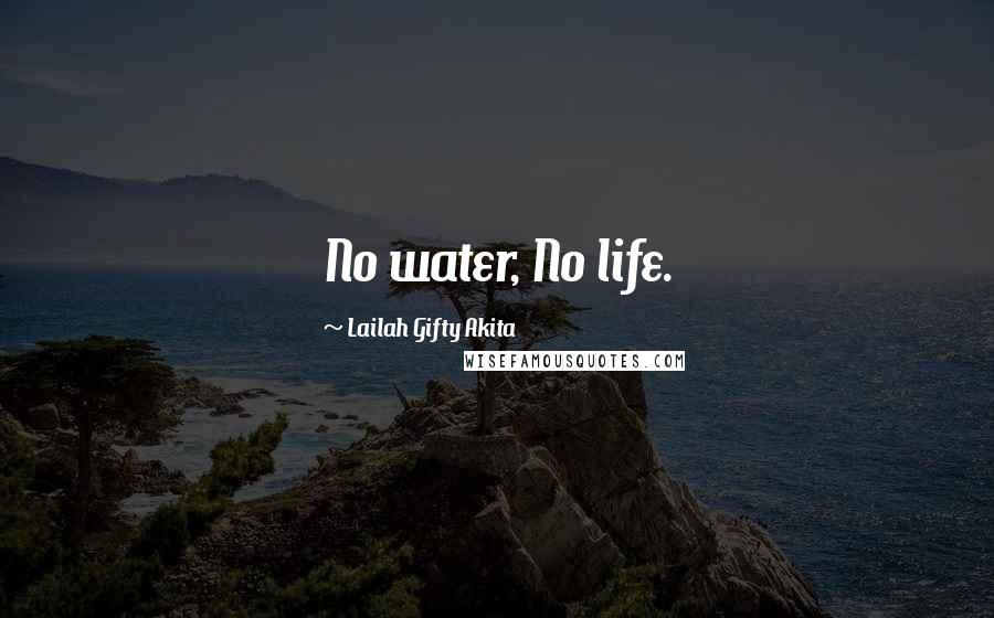 Lailah Gifty Akita Quotes: No water, No life.