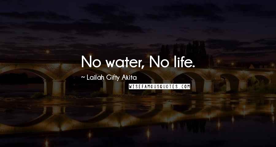 Lailah Gifty Akita Quotes: No water, No life.