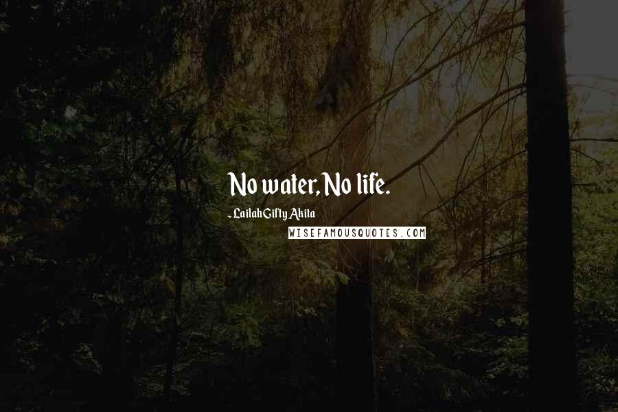 Lailah Gifty Akita Quotes: No water, No life.