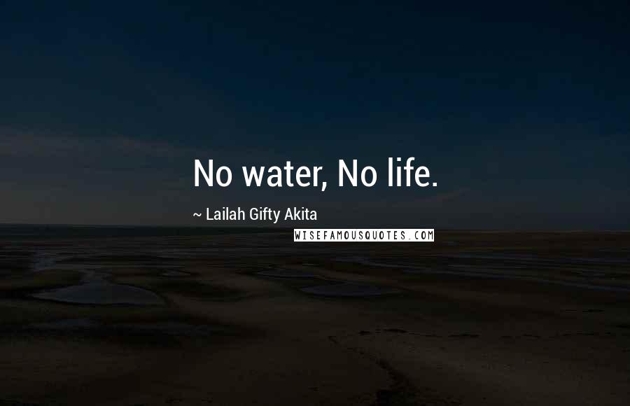 Lailah Gifty Akita Quotes: No water, No life.