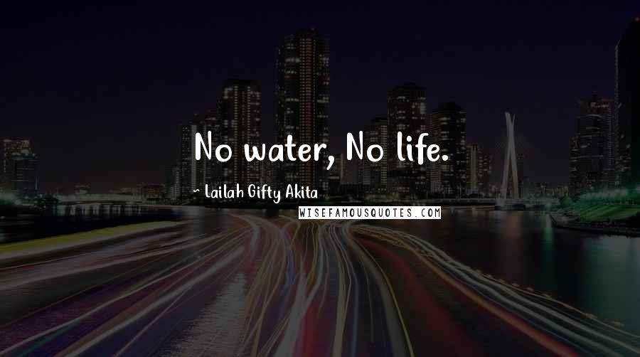 Lailah Gifty Akita Quotes: No water, No life.