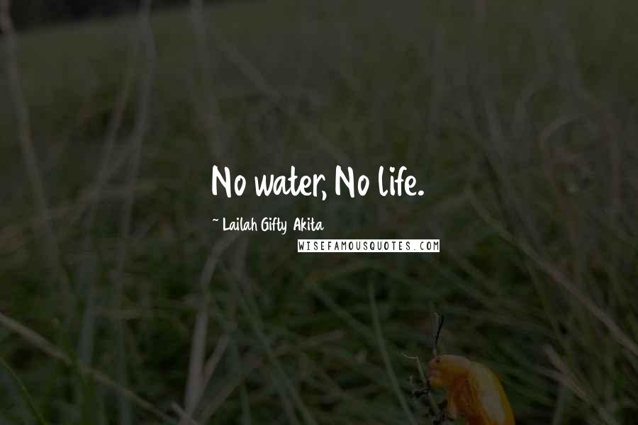 Lailah Gifty Akita Quotes: No water, No life.