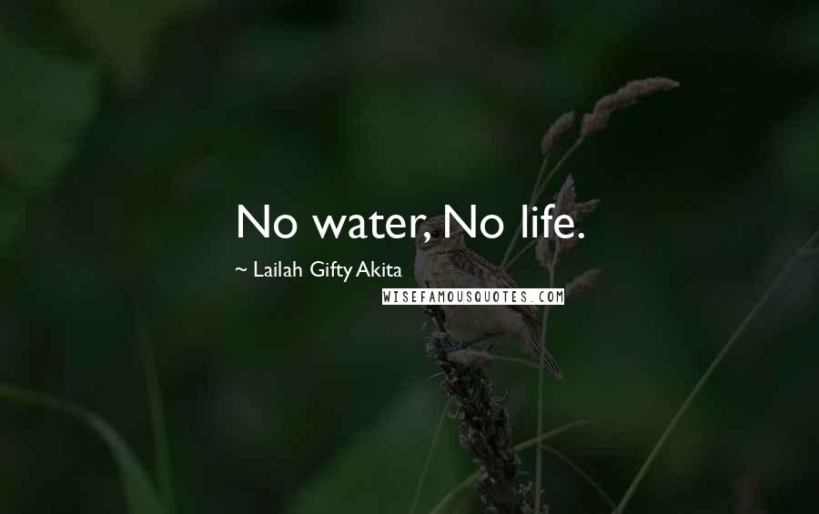 Lailah Gifty Akita Quotes: No water, No life.