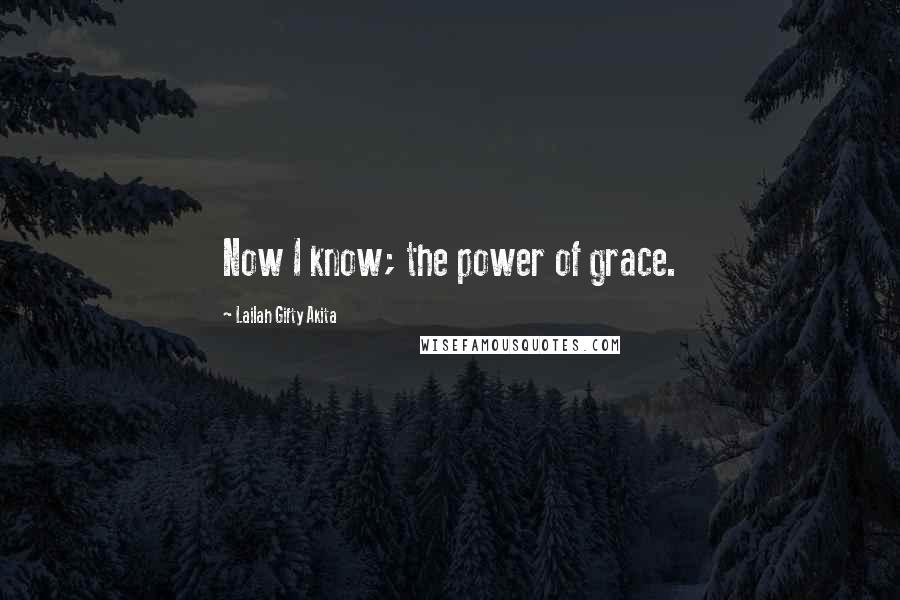 Lailah Gifty Akita Quotes: Now I know; the power of grace.