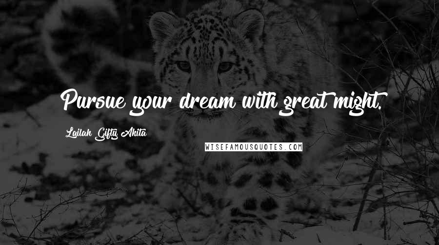 Lailah Gifty Akita Quotes: Pursue your dream with great might.