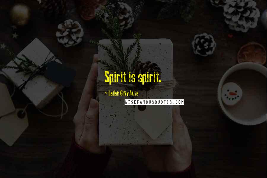 Lailah Gifty Akita Quotes: Spirit is spirit.