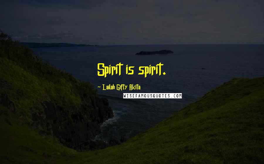 Lailah Gifty Akita Quotes: Spirit is spirit.