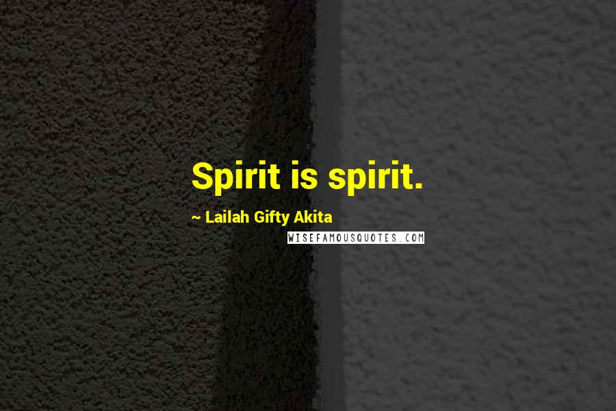 Lailah Gifty Akita Quotes: Spirit is spirit.