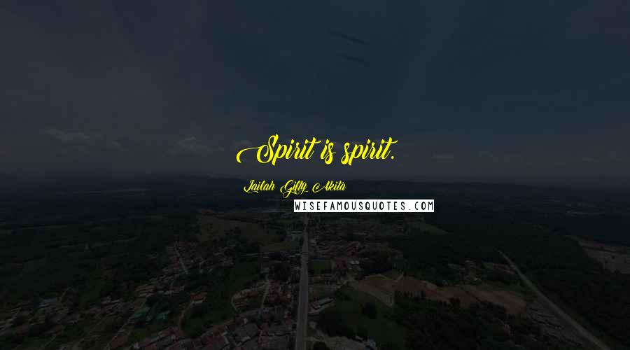 Lailah Gifty Akita Quotes: Spirit is spirit.