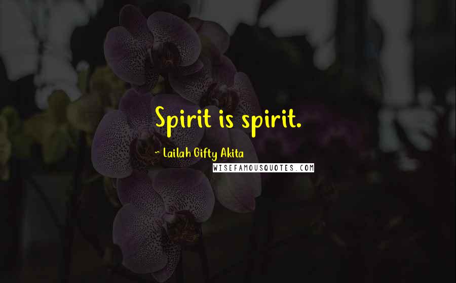 Lailah Gifty Akita Quotes: Spirit is spirit.