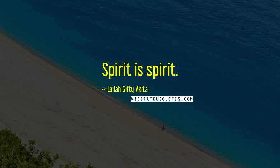 Lailah Gifty Akita Quotes: Spirit is spirit.