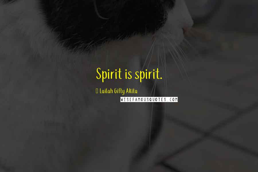 Lailah Gifty Akita Quotes: Spirit is spirit.