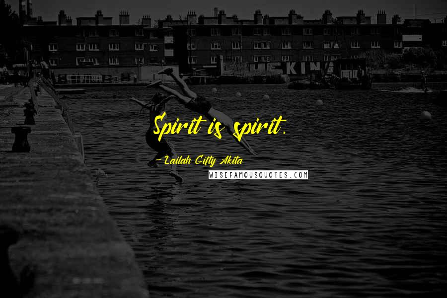 Lailah Gifty Akita Quotes: Spirit is spirit.