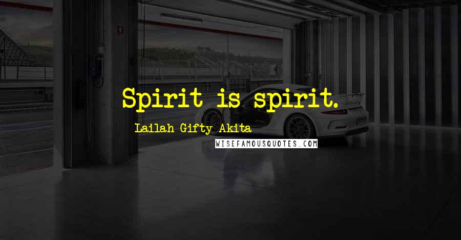 Lailah Gifty Akita Quotes: Spirit is spirit.