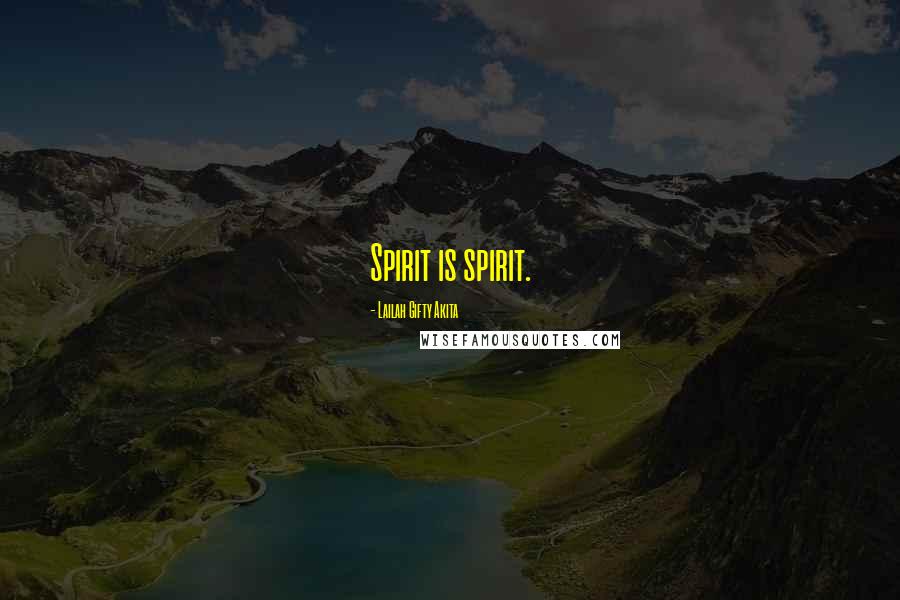 Lailah Gifty Akita Quotes: Spirit is spirit.