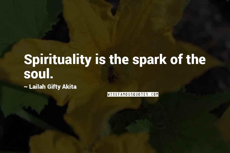 Lailah Gifty Akita Quotes: Spirituality is the spark of the soul.