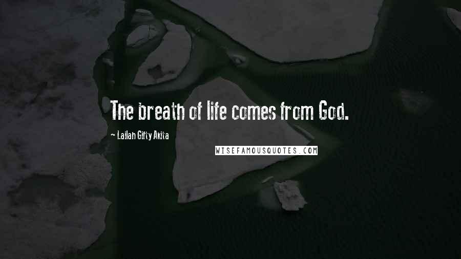 Lailah Gifty Akita Quotes: The breath of life comes from God.