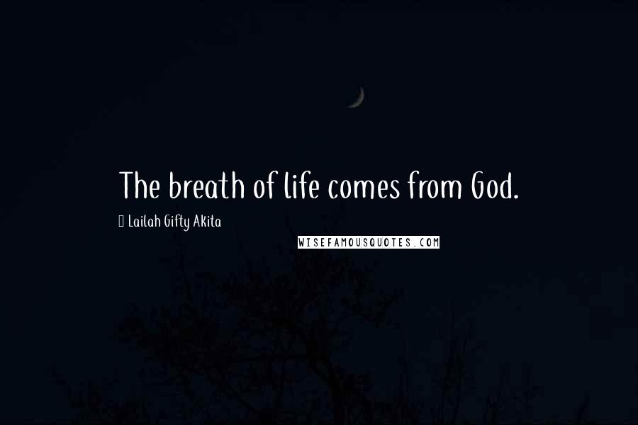 Lailah Gifty Akita Quotes: The breath of life comes from God.