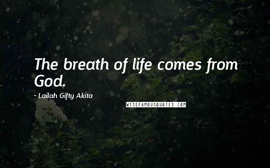 Lailah Gifty Akita Quotes: The breath of life comes from God.