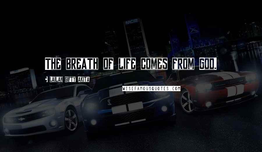 Lailah Gifty Akita Quotes: The breath of life comes from God.