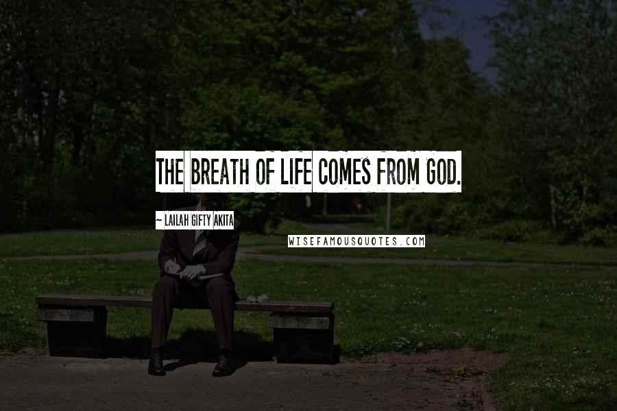 Lailah Gifty Akita Quotes: The breath of life comes from God.