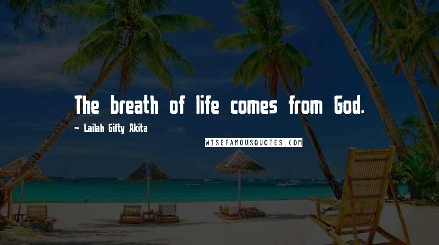 Lailah Gifty Akita Quotes: The breath of life comes from God.