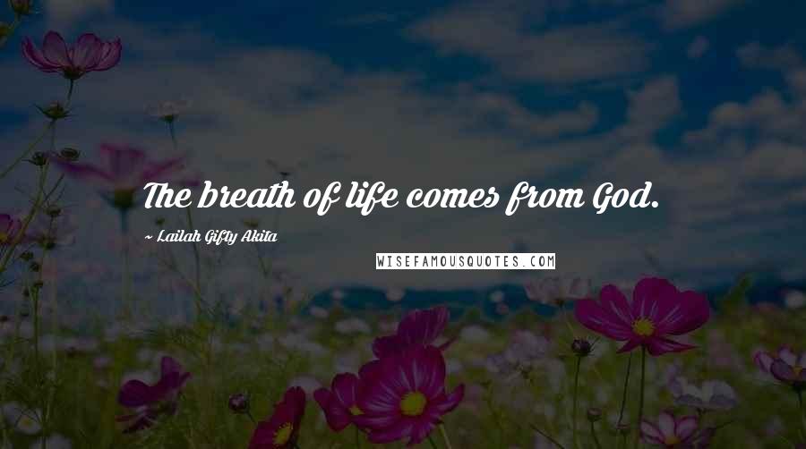 Lailah Gifty Akita Quotes: The breath of life comes from God.