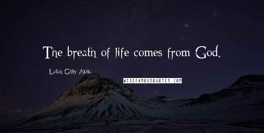 Lailah Gifty Akita Quotes: The breath of life comes from God.