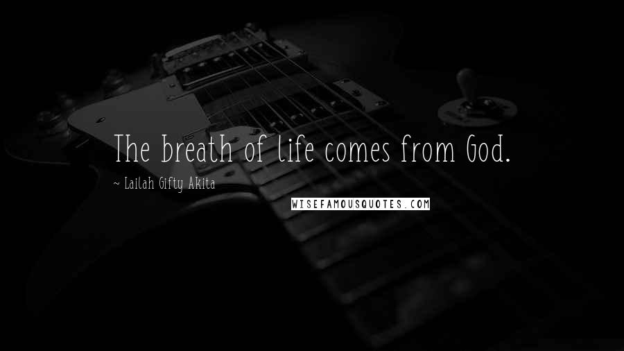 Lailah Gifty Akita Quotes: The breath of life comes from God.