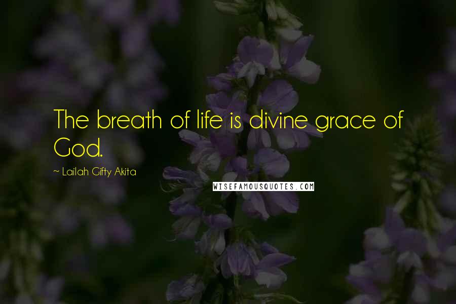 Lailah Gifty Akita Quotes: The breath of life is divine grace of God.