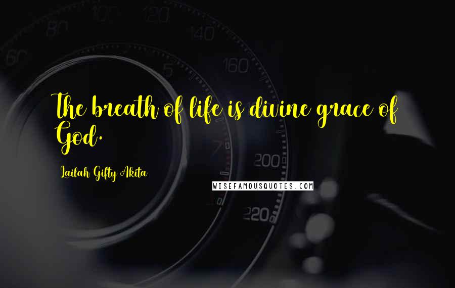 Lailah Gifty Akita Quotes: The breath of life is divine grace of God.