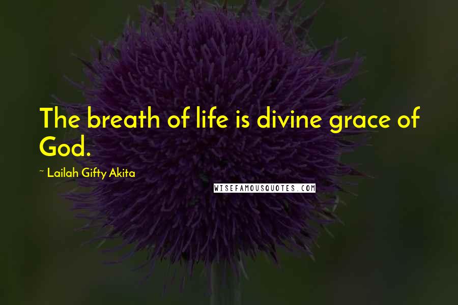 Lailah Gifty Akita Quotes: The breath of life is divine grace of God.