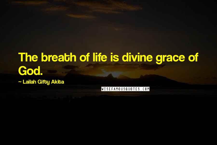 Lailah Gifty Akita Quotes: The breath of life is divine grace of God.