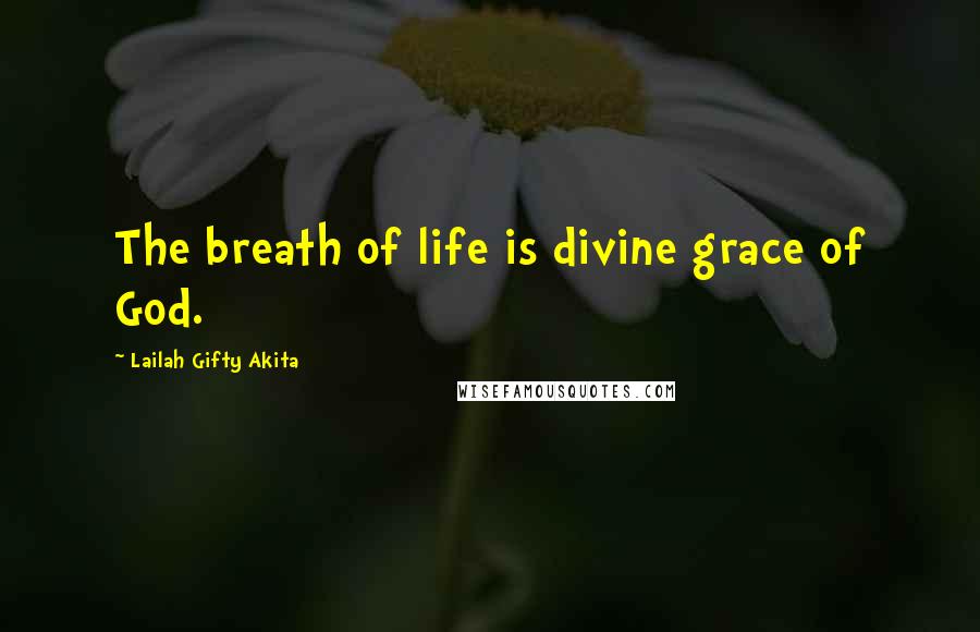 Lailah Gifty Akita Quotes: The breath of life is divine grace of God.