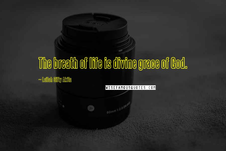 Lailah Gifty Akita Quotes: The breath of life is divine grace of God.