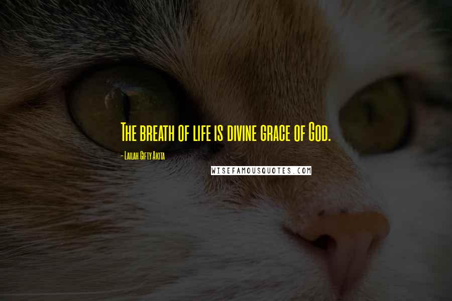 Lailah Gifty Akita Quotes: The breath of life is divine grace of God.