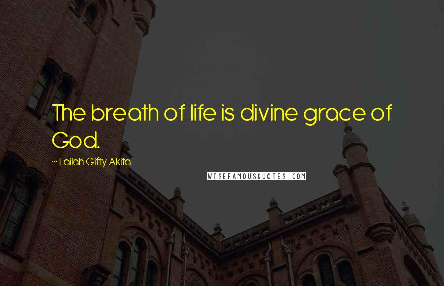 Lailah Gifty Akita Quotes: The breath of life is divine grace of God.