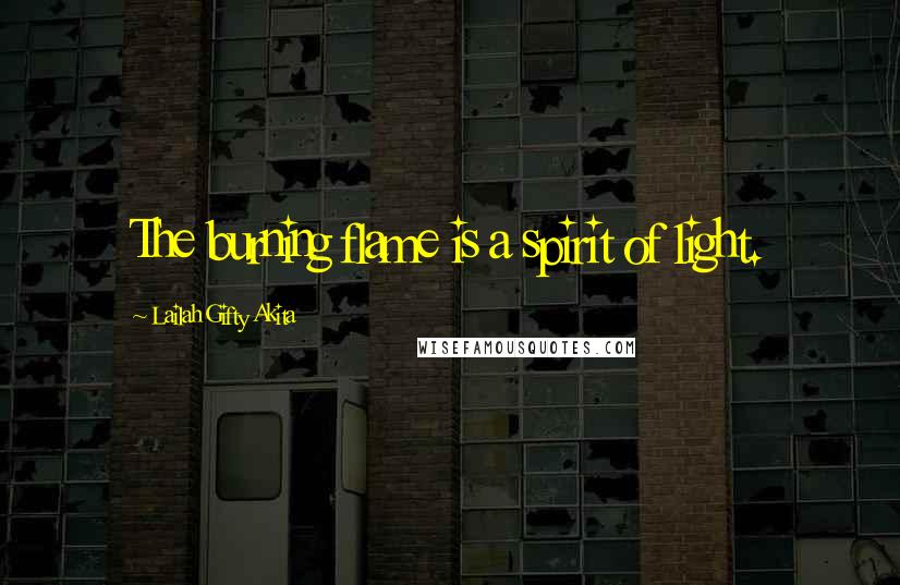 Lailah Gifty Akita Quotes: The burning flame is a spirit of light.